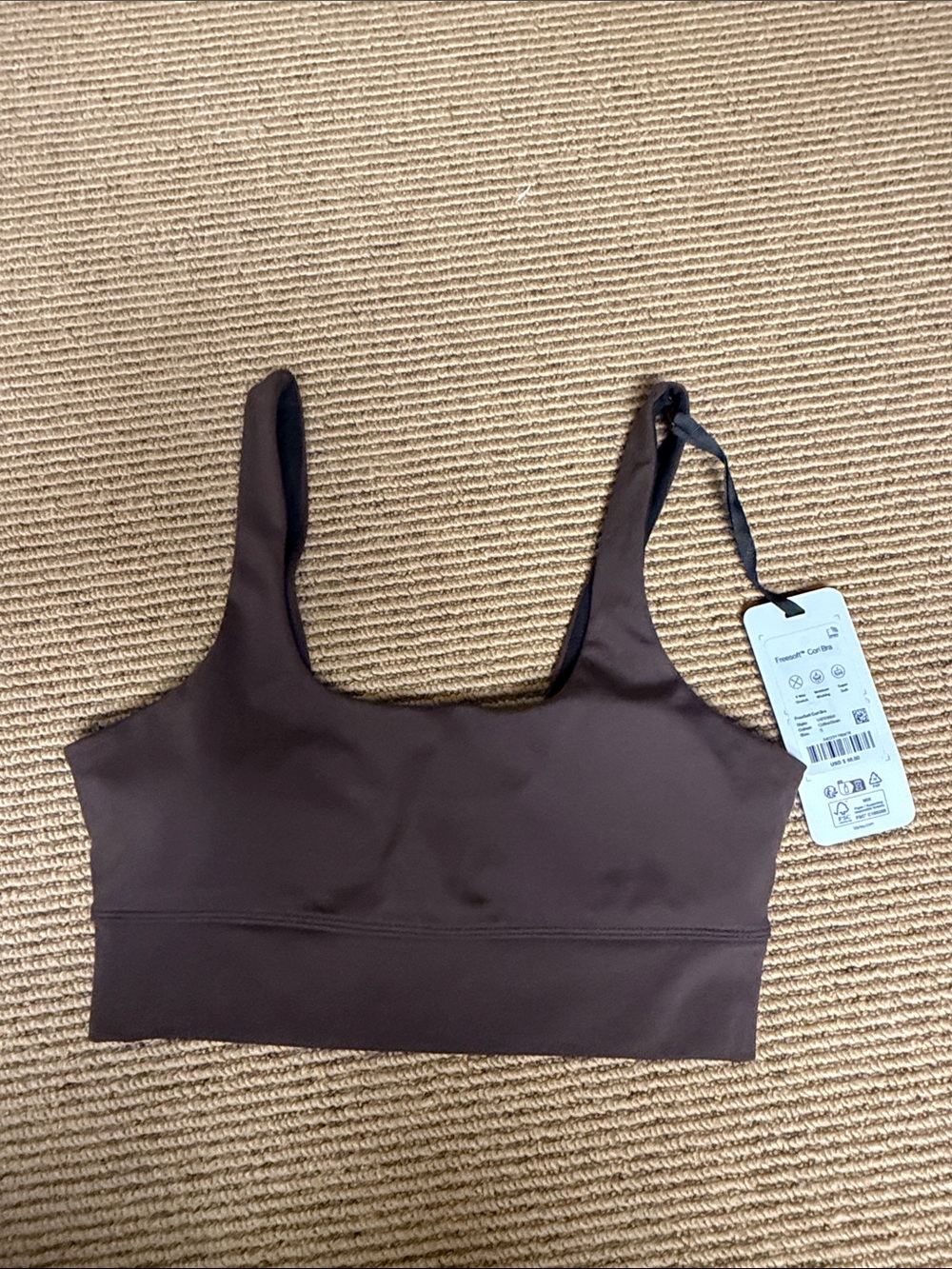 Varley freesoft Cori bra coffee bean